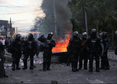 تظاهرات ضددولتی در کلمبیا بالا گرفت، ارتش در یک استان مستقر می شود