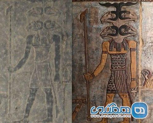 کشف تصویر صحنه ای از سال نو مصریان باستان روی سقف یک معبد 2200 ساله